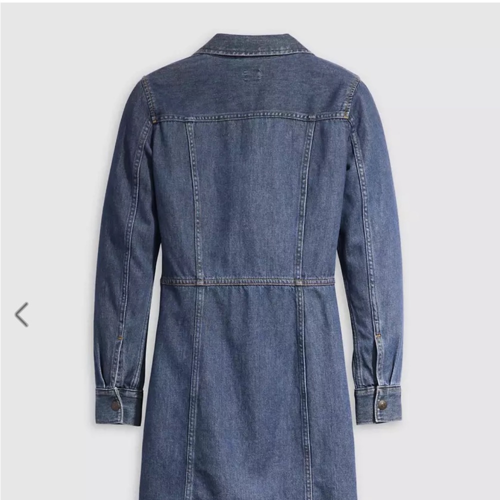 Levi's Blue Denim Long Sleeve Dress and/or Light Weight Coat in 2X - Picture 3 of 10